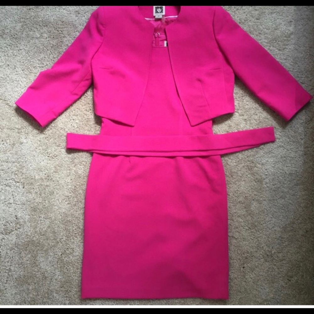 Fuchsia Anne Klein Interview Dress